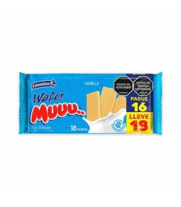 OFERTA GALLETA WAFER MUU PG16 LL18 PQ432 GRAMOS