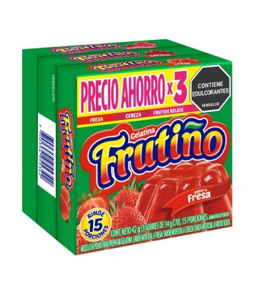 OFERTA GELATINA FRUTINO STDO TRIPACKx42 GRAMOS