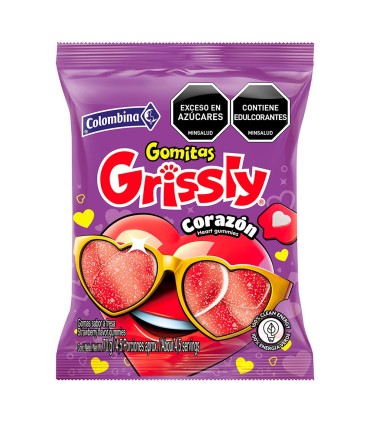 GOMAS GRISSLY CORAZON  BOLSA 72 GRAMOS
