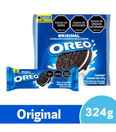 GALLETA OREO ORIGINAL VLLA PQ324 GRAMOSx6 UNIDAD