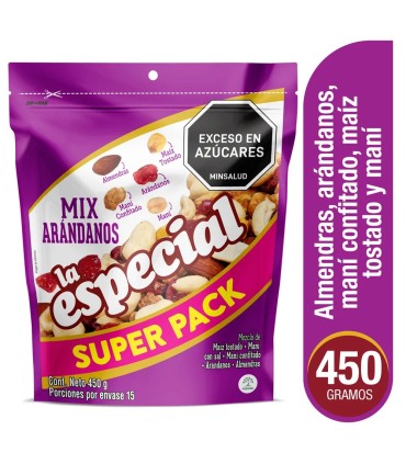 MANI LA ESPECIAL MIX ARANDANOS DOYPACK 450 GRAMOS