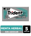 CHICLE TRIDENT FRESH HERBAL  SOBRE 5 UNIDADx8,5 GRAMOS