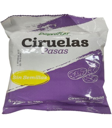 CIRUELA PASAS SIN SEMILLAS DISPRONAT  BOLSA 200G