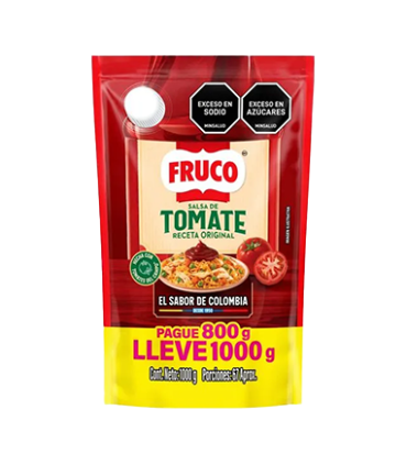 SALSA DE TOMATE FRUCO PAGUE 800 LLEVE 1000GR