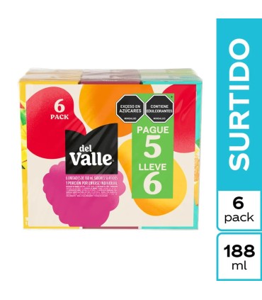JUGO DEL VALLE FRUTAL 6U X 188ML