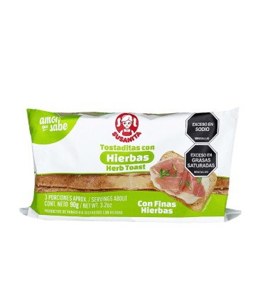 MINI TOSTADITAS SUSANITA HIERBAS  BOLSA 90GxU