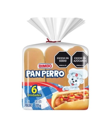 PAN PERRO BIMBO  BOLSA 205Gx6 UNIDAD