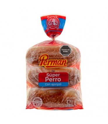 PAN SUPERPERRO PERMAN AJONJ  BOLSA 420Gx6 UNIDAD