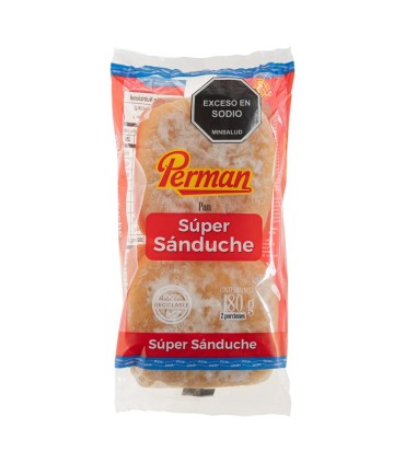 PAN SUPERSANDUCHE PERMAN BOLSA 180Gx2 UNIDAD