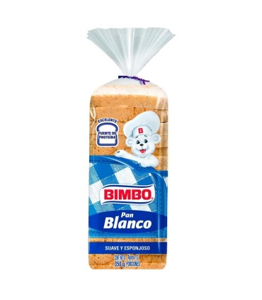 PAN TAJADO BIMBO BLANCO PEQUEÑO  BOLSA 350 GRAMOS