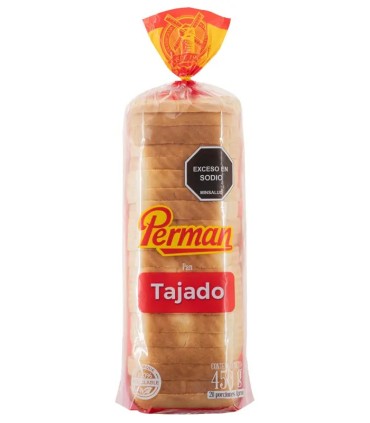 PAN TAJADO PERMAN  BOLSA 450 GRAMOSxUN