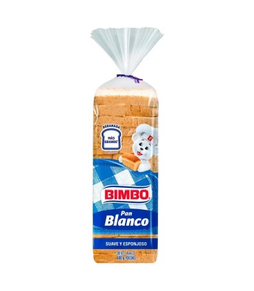 PAN TAJADO BIMBO BLANCO GRANDE  BOLSA 600 GRAMOS