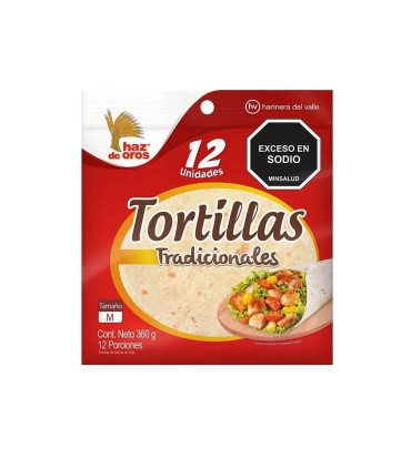 TORTILLAS HAZ DE OROS PQ360 GRAMOSxUND