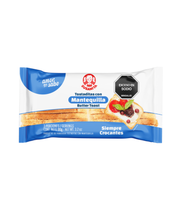 TOSTADITA SUSANITA MANTEQUILLAx90 GRAMOSxUN
