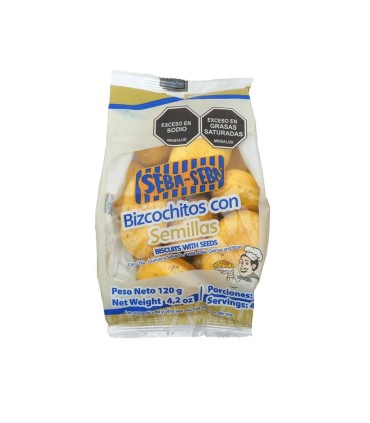 BIZCOCHITOS CHIA Y QUINUA SEBA SEBAx120G