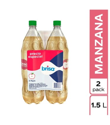OFERTA AGUA BRISA MANZANA PET1,5 LITROS x 2 UNIDADES