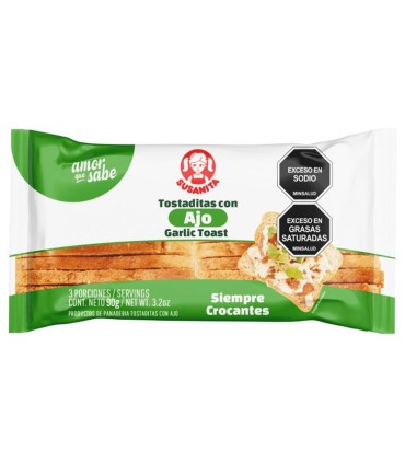 TOSTADA CON AJO SUSANITA x90 GRAMOS