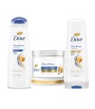 SHAMPO DOVE RECONSTRUCCION COMPLETA x 370ML + ACONDICIONADOR x 370ML + TRATAMIENTO x 300GR