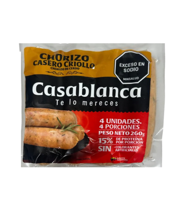 CHORIZO CASERO CRIOLLO CASABLANCA X 260GR
