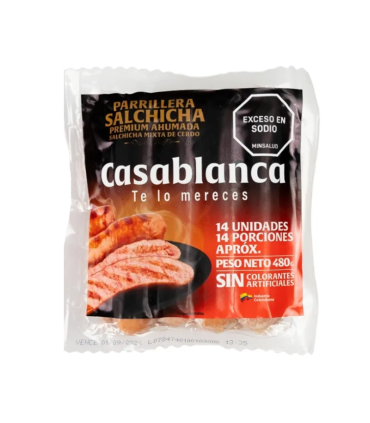 SALCHICHA PARRILLA PREMIUM CASABLANCA x 480GR