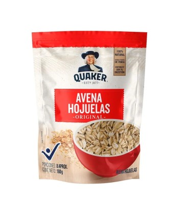 AVENA QUAKER HOJUELA BOLSA 180 GRAMOS