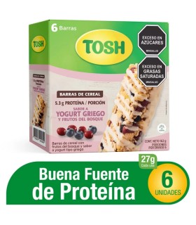 BARRA DE CEREAL TOSH YOG.GRIEGOx6 UNIDAD