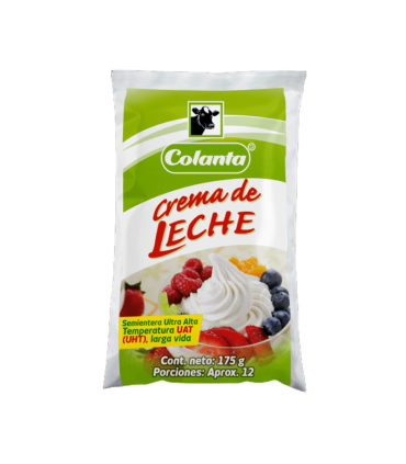 CREMA DE LECHE COLANTA BOLSA X 175GR