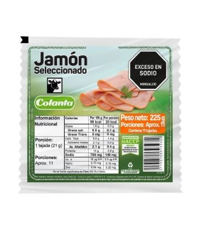 JAMON SELECCIONADO COLANTA X 225GR