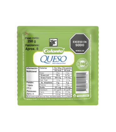 QUESO COLANTA BLANCO X 250GR