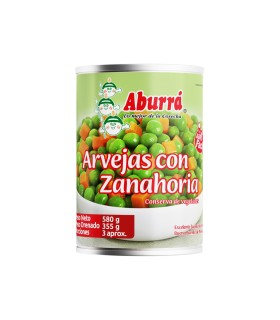 ARVEJA CON ZANAHORIA ABURRA LATA 580G