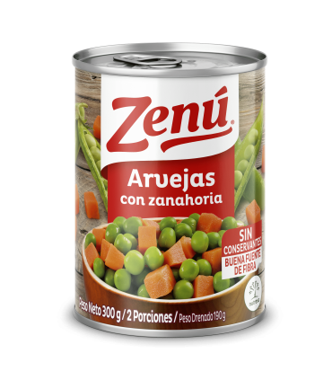 ARVEJA CON ZANAHORIA ZENU LATA 300G