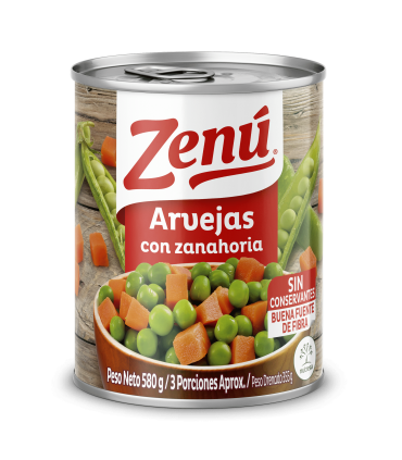 ARVEJA CON ZANAHORIA ZENU LATA 580G