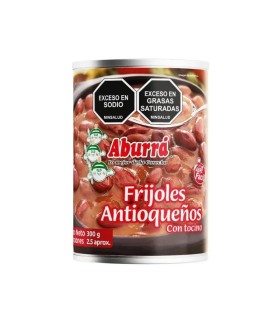FRIJOLES ANTIOQUEÑOABURRA TOCINO LATA 300 GRAMOS