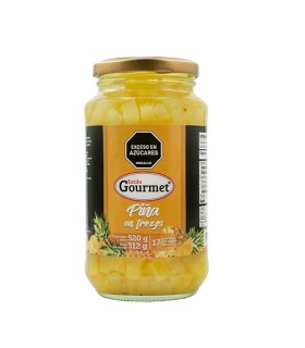 PINA EN TROCITOS ESTILO GOURMET  FRASCO 520 GRAMOS
