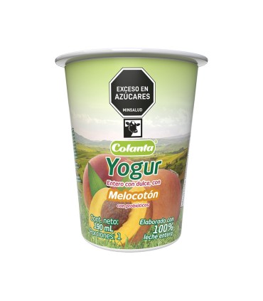 YOGURT CON MELOCOTON COLANTA X 200GR
