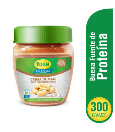CREMA DE MANI TOSH TARRO 300 GRAMOS
