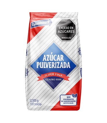 AZUCAR COLOMBINA PULVERIZADA XXXX  BOLSA 500G