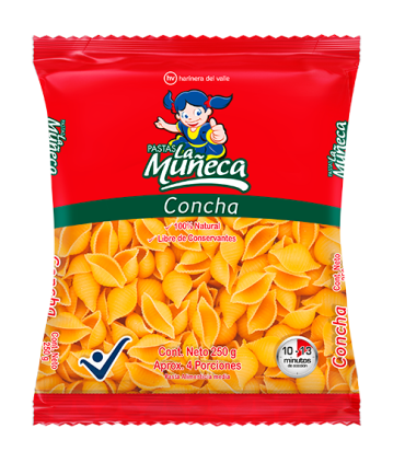 PASTA LA MUNECA CONCHA BOLSA 250