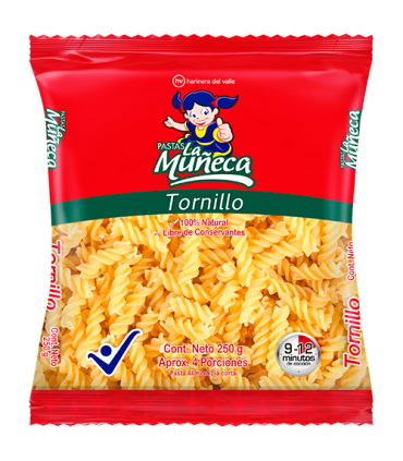PASTA LA MUNECA TORNILLO BOLSA 250GR