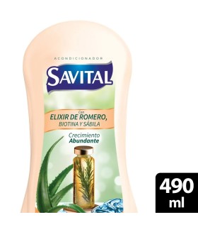 ACONDICIONADOR SAVITAL ELIXIR DE ROMERO PET X 490ML