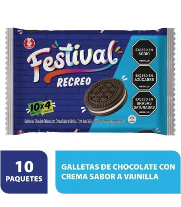 GALLETA FESTIVAL RECREO PAQUETE X 10U X 360GR