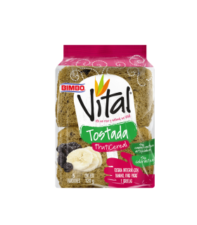 TOSTADA BIMBO VITAL FRUTICEREAL PAQUETE X 120GR
