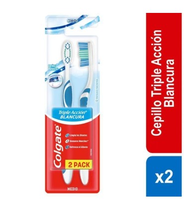 CEPILLO COLGATE TRIPLE ACCION BLANCURA X 2U