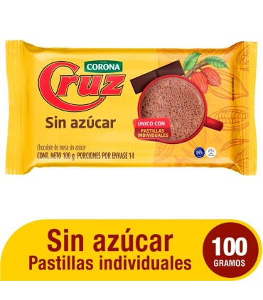 CHOCOLATE CRUZ BARRA x 100 GRAMOS