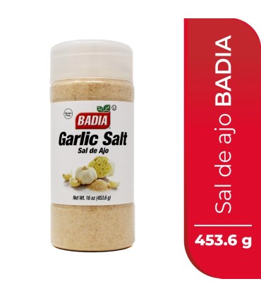 SAL DE AJO BADIA  FRASCO 453.6 GRAMOS CAJA 12 UNIDAD