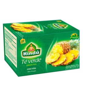 TE HINDU VERDE CON PIÑA CAJA X 20U