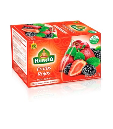 INFUSION HINDU FRUTOS ROJOS X 20U