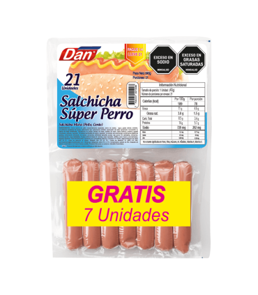SALCHICHA DAN SUPERPERRO X 840GR