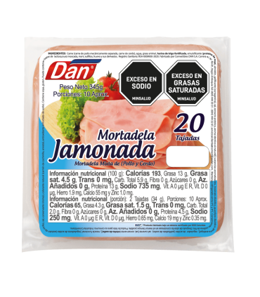 MORTADELA JAMONADA DAN 345GR X 20U