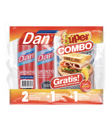 COMBO DAN X 675GR GRATIS JAMON MORTADELA